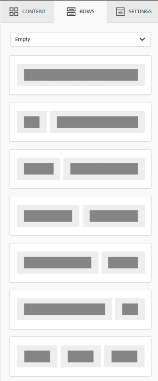 Email Designer Rows