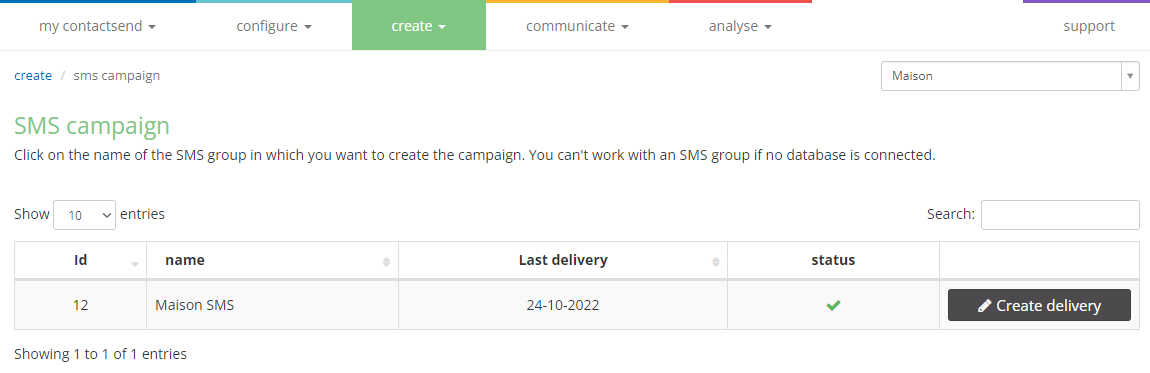 Create sms campaign