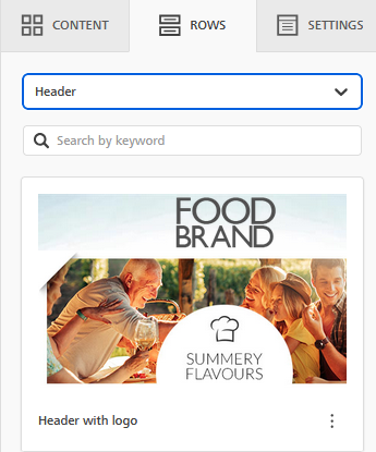 Email Designer: how to retrieve a saved row