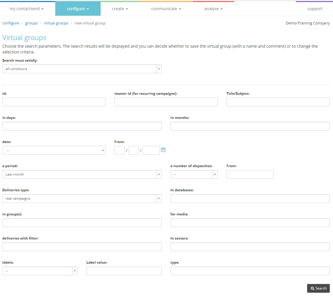 Create a new virtual group