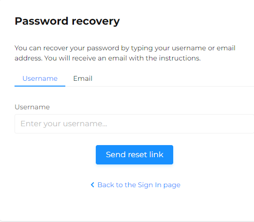 How to recover the password