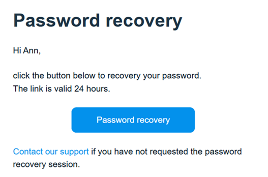 How to recover the password