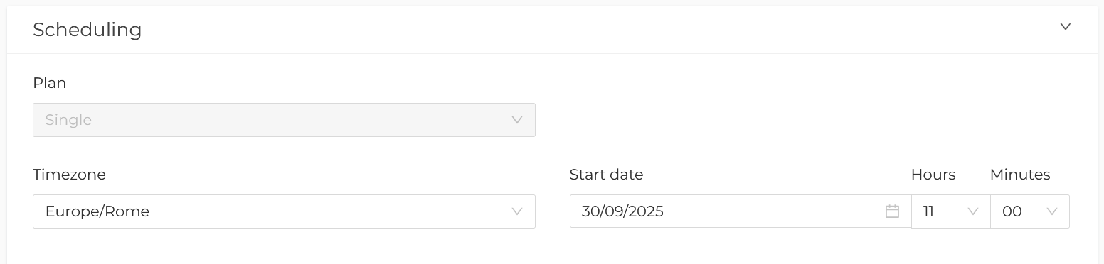 New plan - Scheduling