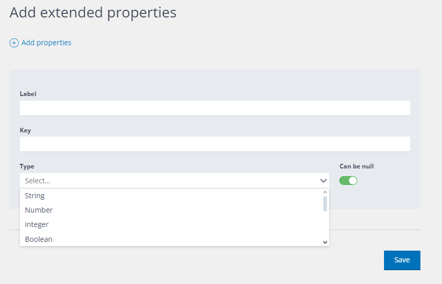 Add Extended Properties