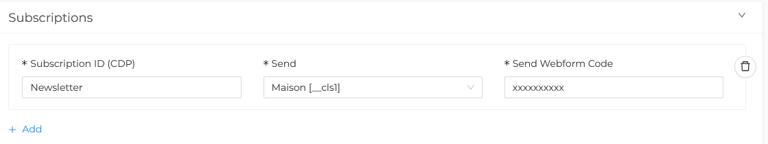 Send Source Subscriptions