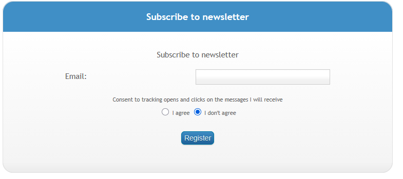 Tracking consent field in subscriptions