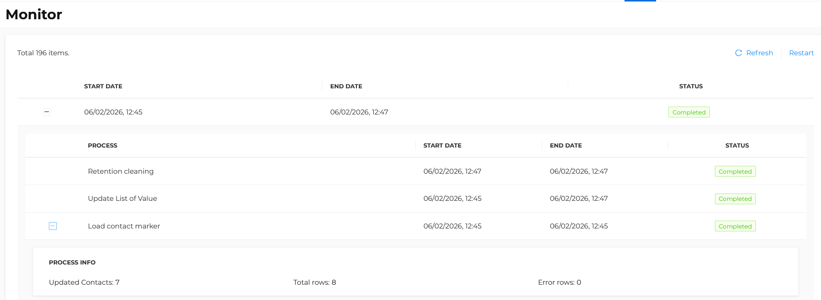 Contact tagging import