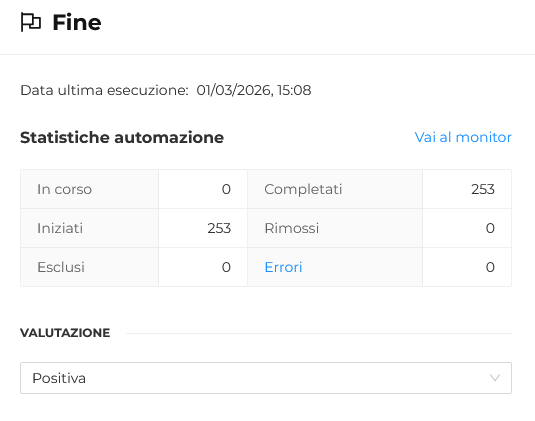 Selezione valutazione automazione