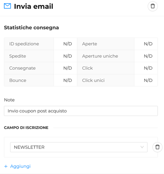 Invia email