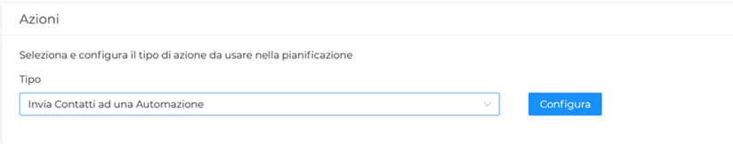 Plan - invia contatti a un&#39;automazione